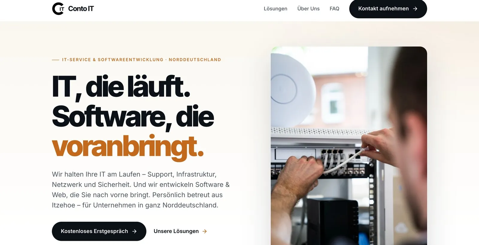 Heutige Website von Conto IT