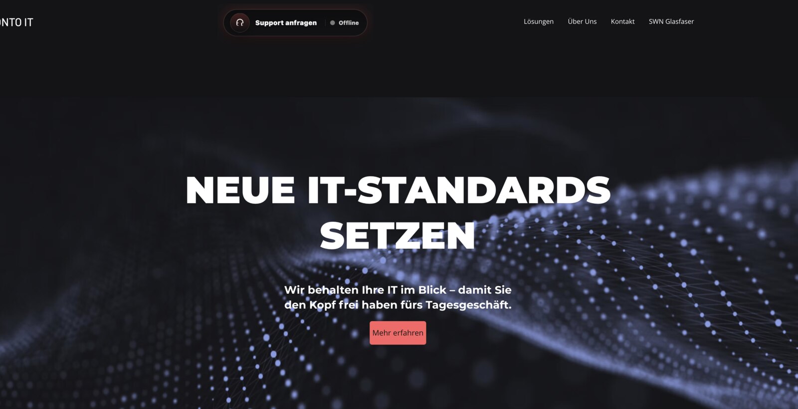 Die frühere Website von Conto IT