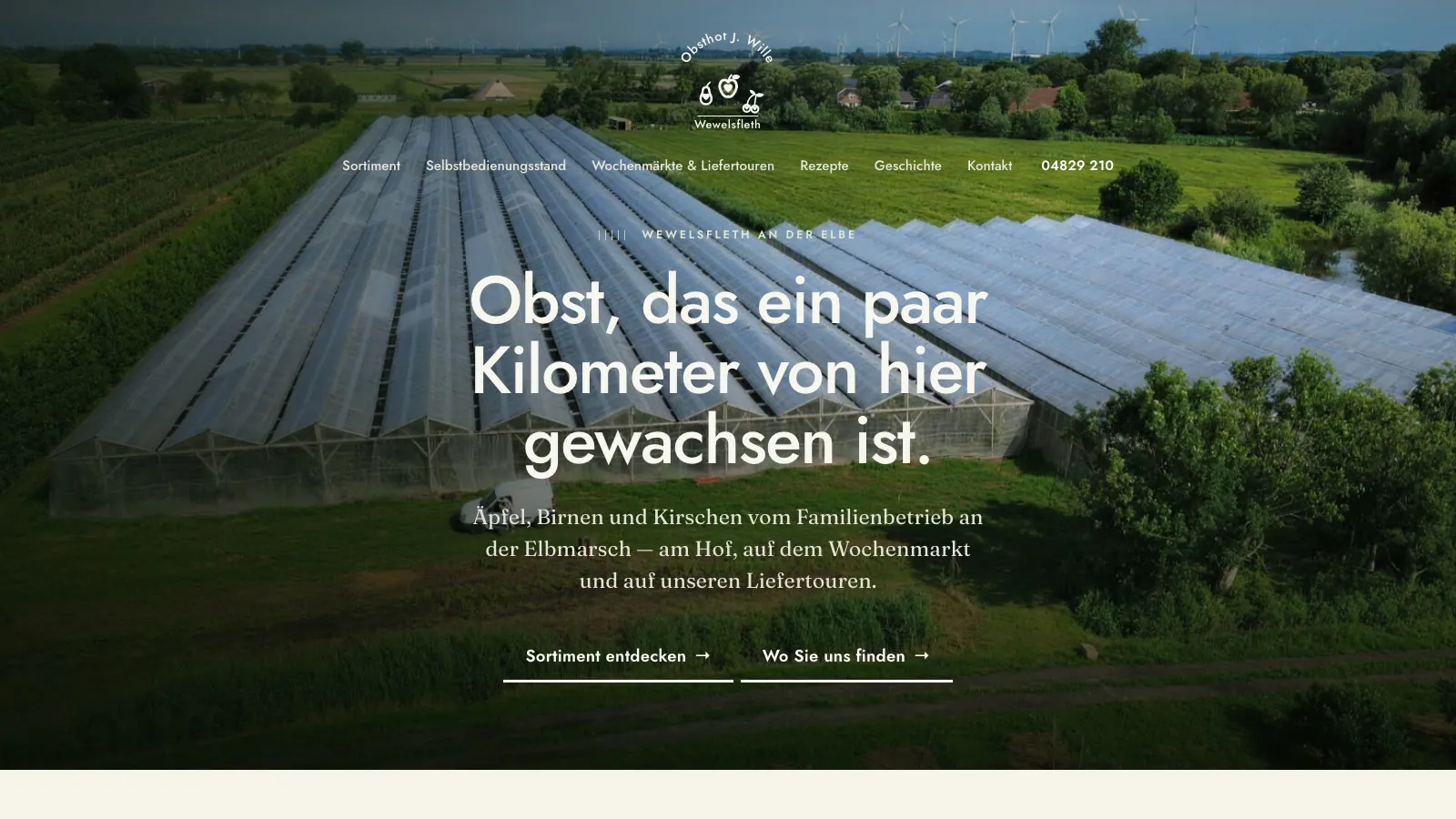 Startseite von Obsthof Wille